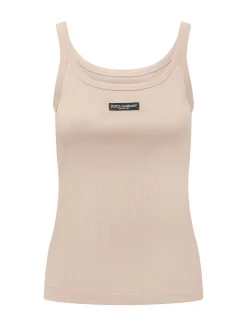 Ribbed Tank Top with Straps