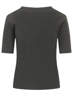 Ribbed T-shirt with Logo