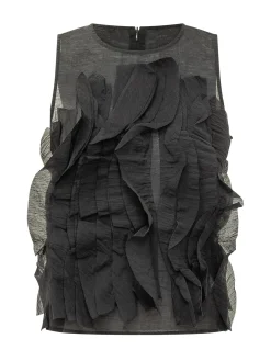 Sheer Top with Ruffles