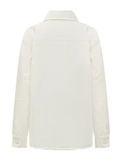 Shirt Jacket with Collar and Button Closure