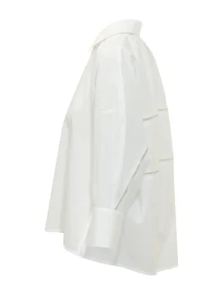 Shirt with Classic Collar and Concealed Placket