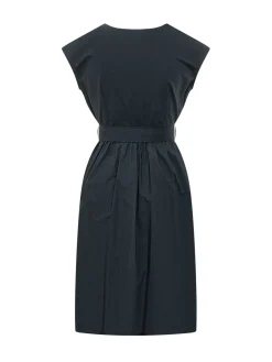 Short Poplin Dress with Belt