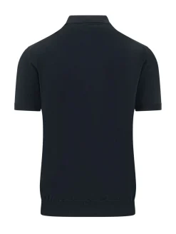 Short Sleeve Knit Polo with Buttons