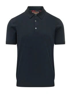 Short Sleeve Knit Polo with Buttons