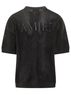 Short Sleeve Mesh Knit Top