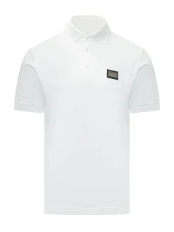 Short Sleeve Polo with Buttons and Logo
