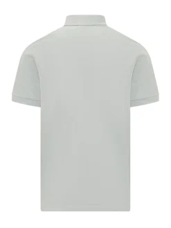 Short Sleeve Polo with Chest Patch and Buttons