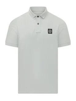 Short Sleeve Polo with Chest Patch and Buttons