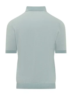 Short Sleeve Polo with Collar and Buttons