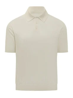 Short Sleeve Polo with Collar and Three Button Closure