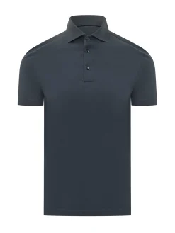 Short Sleeve Polo with Collar and Buttons