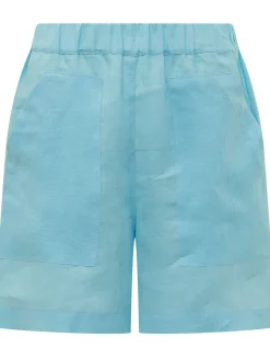 Shorts with Elastic Waist and Patch Pockets
