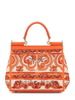 Sicily Top Handle Small Bag with Ornamental Embroidery
