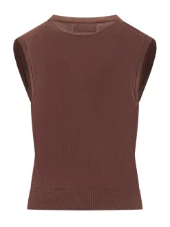 Sleeveless Buttoned Cardigan