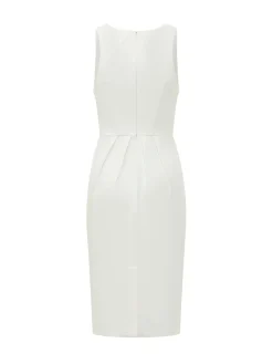 Sleeveless Midi Dress with Pleats