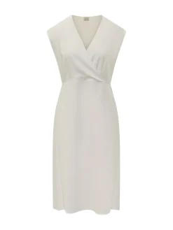 Sleeveless Midi Dress with V Neck