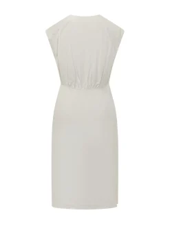 Sleeveless Midi Dress with V Neck