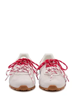 Sneakers with Contrast Inserts and Laces
