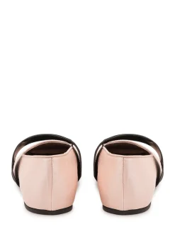 Square Toe Ballet Flats with Strap