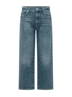 Stovepipe Straight Jeans with Applications
