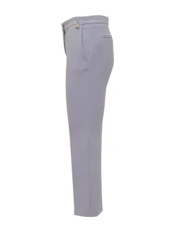 Straight Leg Trousers with Front Pleat