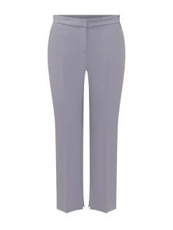 Straight Leg Trousers with Front Pleat