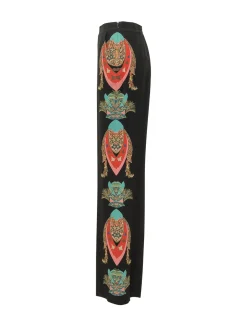 Straight Leg Trousers with Print