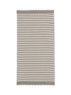 Striped Beach Towel with Fringes
