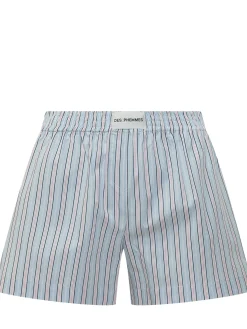Striped Boxer Shorts with Elastic Waist