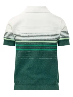 Striped Short Sleeve Polo