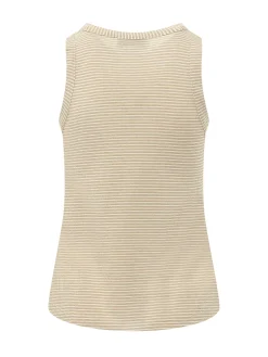 Striped Sleeveless Knit Top