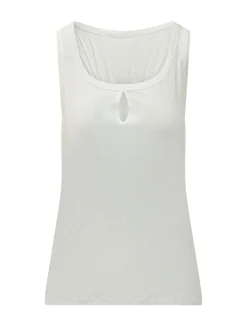 Tank Top with Keyhole Neck Detail