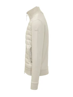 Tricot cardigan with padded front panel
