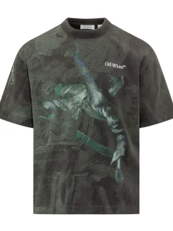 T-shirt with Caravaggio Print and Front Logo