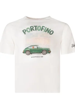 T-shirt with Car Print and Lettering