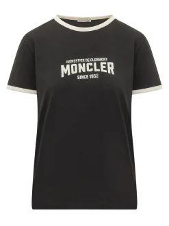 T-shirt with Front Print and Contrasting Trims