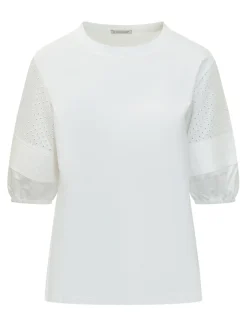 T-shirt with Perforated Sleeves