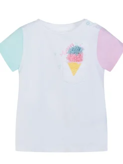 T-shirt with Pocket and Ice Cream Print