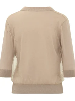 V Neck Short Sleeve Knit Top