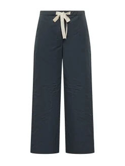 Wide-Leg Drawstring Trousers