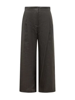 Wide Leg Long Trousers with Structured Waist