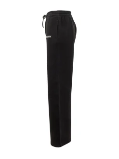 Wide-Leg Pants with Logo Embroidery