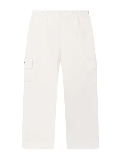 Wide Leg Pants with Side Stripes and Cargo Pockets