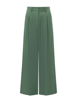 Wide Leg Trousers with Pleats