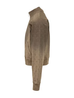 Zip Up Sweatshirt with High Neck